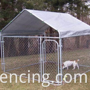 Heavy Duty Outdoor Dog Kennels Chain Link Large Metal Dog Cage Galvanized Factory Sales